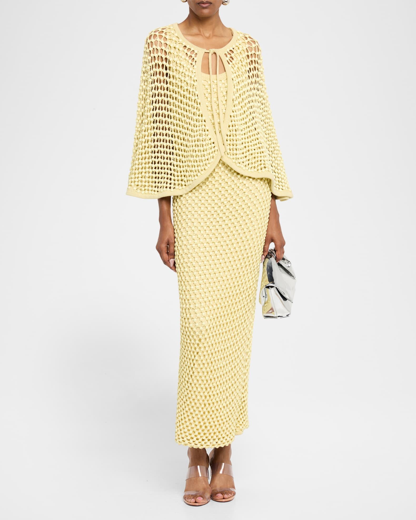 Crystal Net Knit Capelet | Neiman Marcus