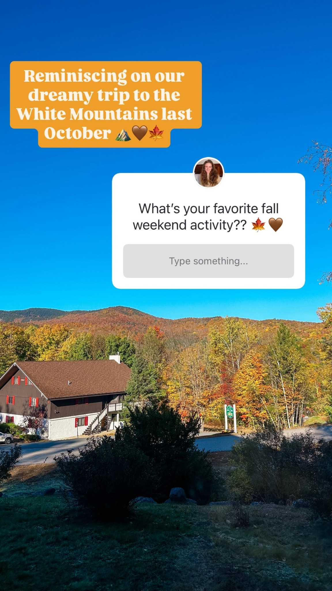 Missing waking up to this view of the mountains in NH 🍁⛰️ What’s your favorite fall activity or vacation?

#LTKSeasonal #LTKTravel