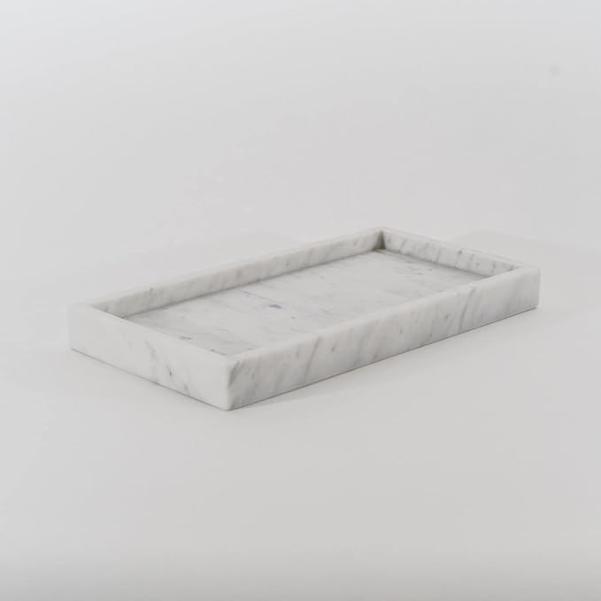 INA KI Natural Marble Serving | Counter Top | Vanity Organizer | Bath, Multipurpose Tray (White) ... | Amazon (US)