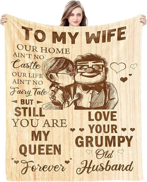 CENSIHER Gift for Wife from Husband to My Wife Blanket Wedding Anniversary Romantic Gifts for Wom... | Amazon (US)