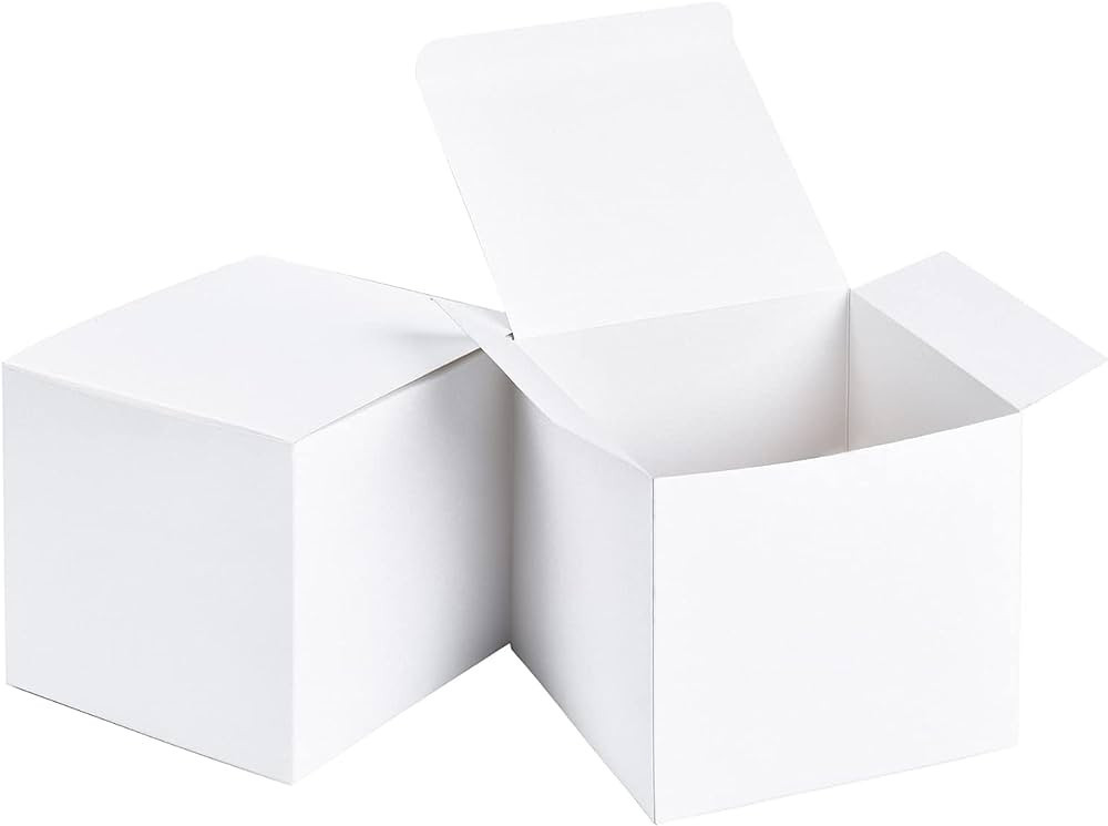 SHIPKEY 10pcs 3x3x3inch White Cardboard Gift Boxes with Lids | Mini/Small Gift Boxes | Small Pape... | Amazon (US)