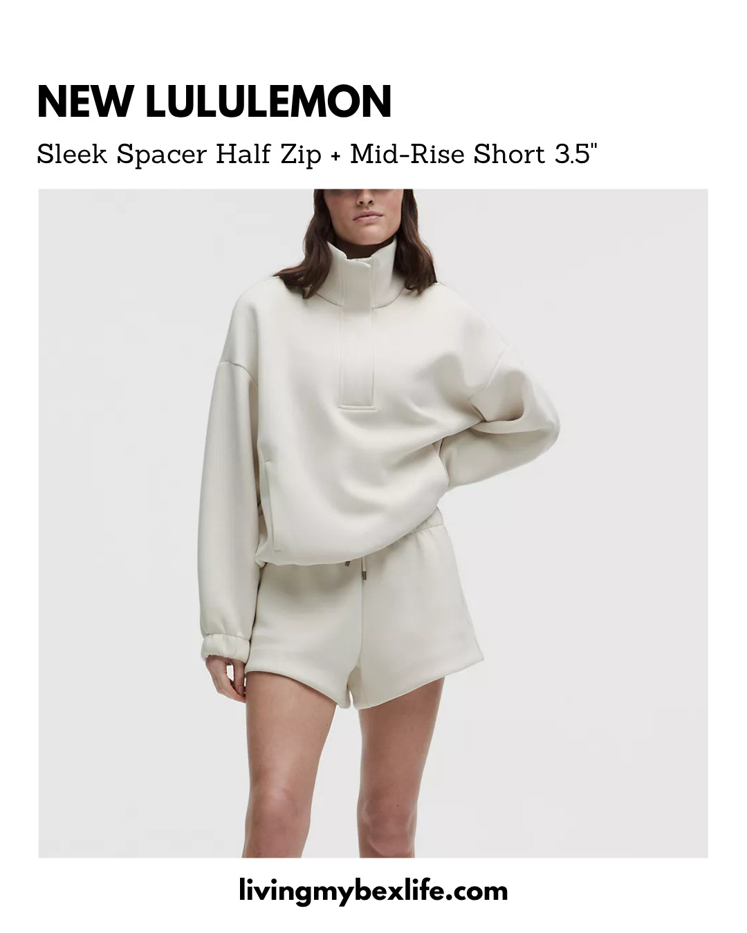 New lululemon Sleek Spacer matching set: Sleek Spacer Half-Zip + Sleek Spacer Mid-Rise Short 3.5" || lulu set, travel outfit, plane outfit, airport outfit, matching sets, sweat suit, sweatshirt  

 #LTKfitnessgoals #LTKmomlife #LTKActive