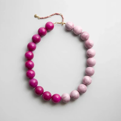 Jane Beaded Necklace - Dark Pink Quartz/Smoky Rose Quartz | BaubleBar