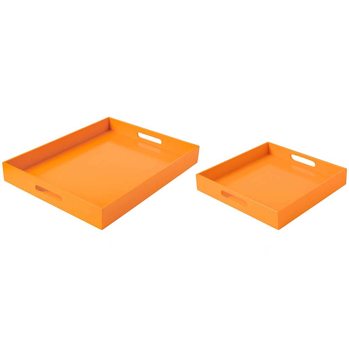 Tangerine Lacquer Tray | Annie Selke