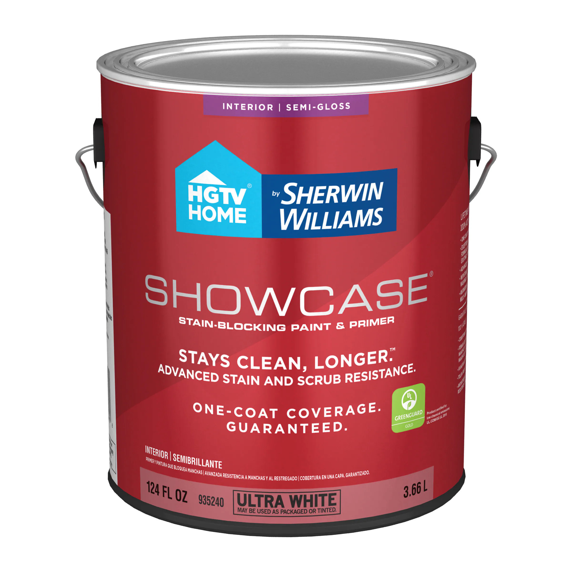 HGTV HOME by Sherwin-Williams Showcase Semi-gloss Ultra White Tintable Interior Paint Paint + Primer ( 1-gallon ) | SH3025001-16 | Lowe's