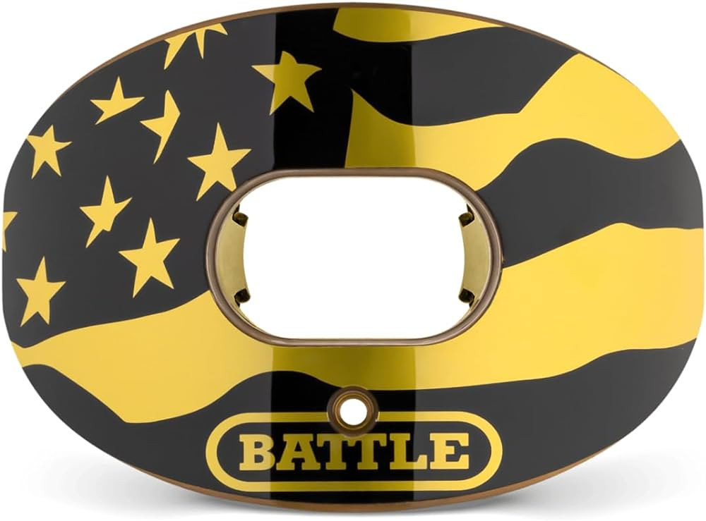 Battle Sports American Flag 2.0 Chrome Oxygen Football Mouthguard - Convertible Strap, Superior A... | Amazon (US)