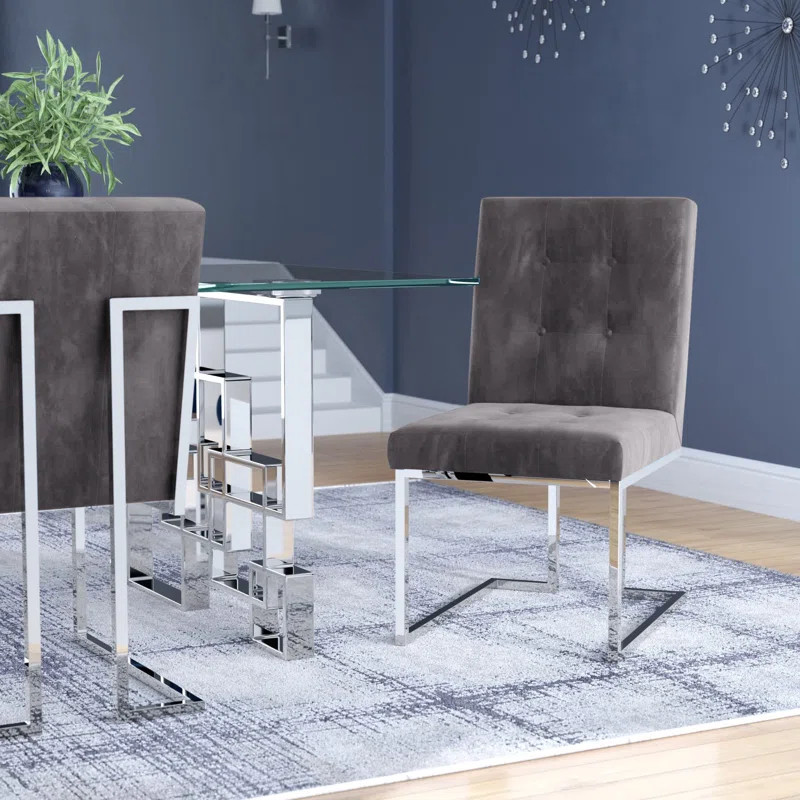 Chakevia Tufted Velvet Side Chair (Set of 2) | Wayfair Professional