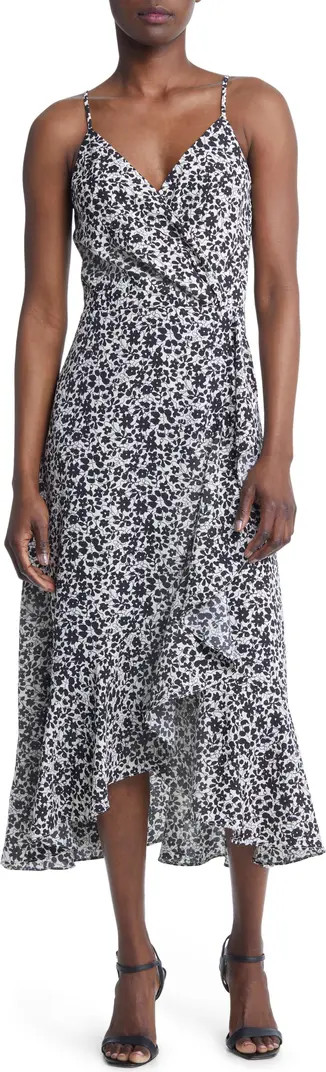 Faux Wrap Floral Midi Dress | Nordstrom