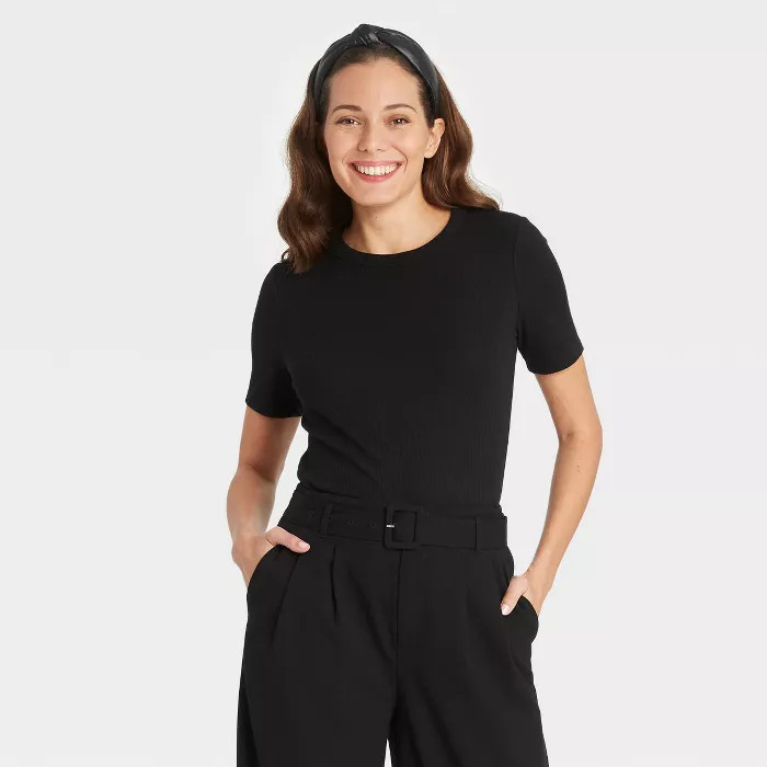 Women's Short Sleeve Rib T-Shirt - A New Day™ | Target