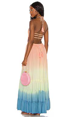 Tiare Hawaii Naia Maxi Dress in Peach Yellow Blue Ombre from Revolve.com | Revolve Clothing (Global)