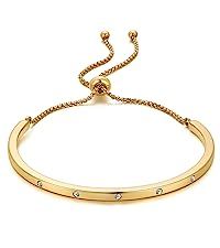 WOWORAMA Adjustable Slider Bracelets for Women Bar Friendship Bangle Bracelet for Women Girls Gol... | Amazon (US)