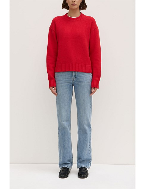 HomeBrandASSEMBLY LABELWomenKnitwearBeau Merino Knit Goji | David Jones (Australia & New Zealand)