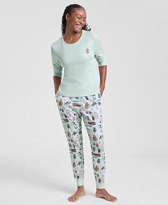 Holiday Lane Women's Winter Holiday Cotton Pajama Set, Macy's Exclusive - Macy's | Macy's