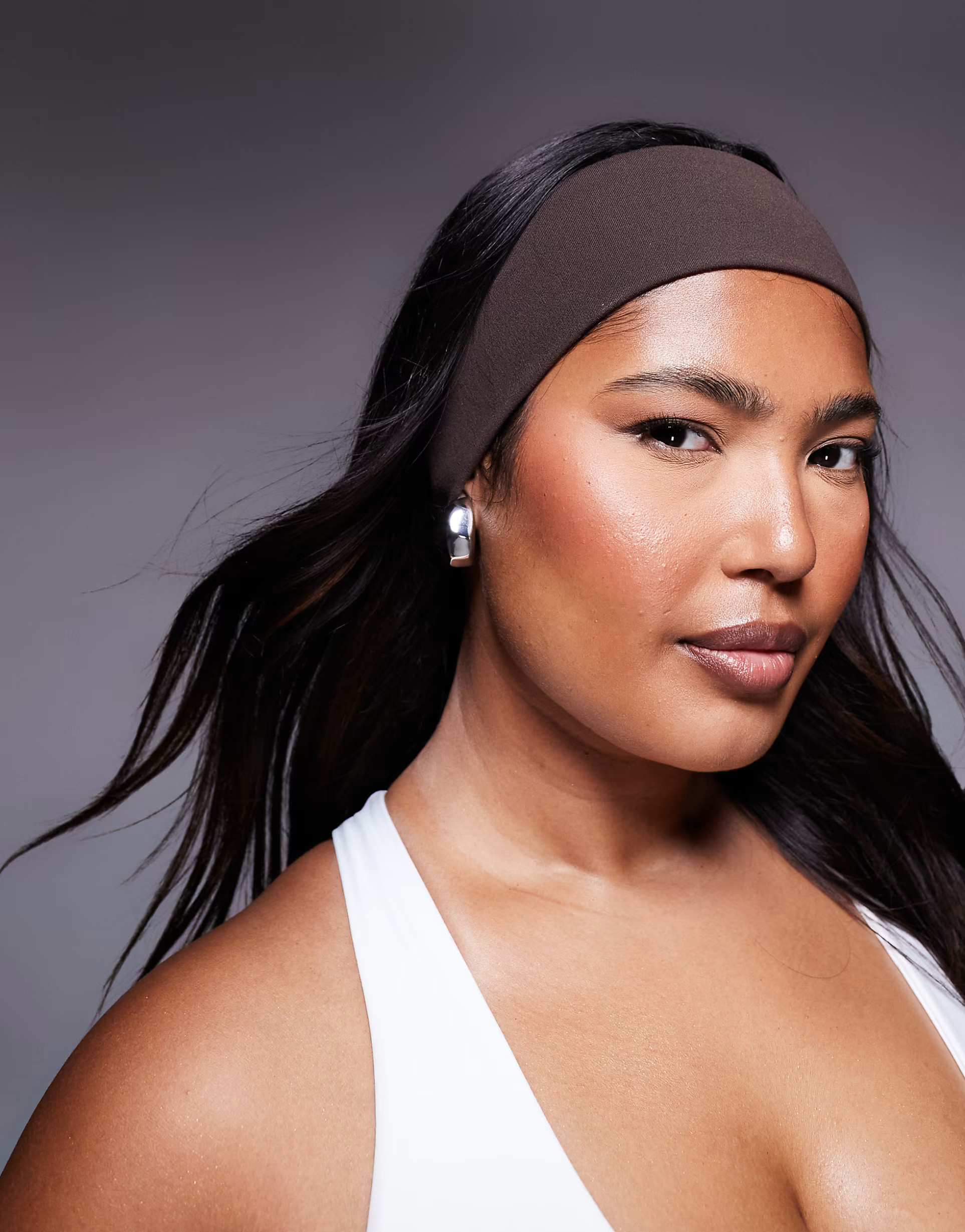 4505 soft touch yoga wide headband in chocolate | ASOS | ASOS (Global)