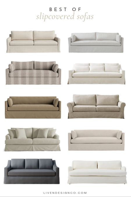 Slipcovered sofa. Linen sofa. Living room furniture. Performance fabric sofa. 

#LTKSeasonal #LTKHome #LTKStyleTip