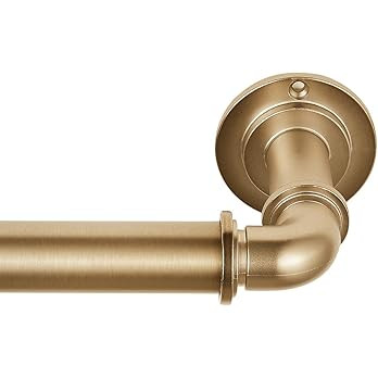 MODE Industrial Room Darkening Collection 1 1/8" Diameter Industrial Curtain Rod Set with Steel W... | Amazon (US)