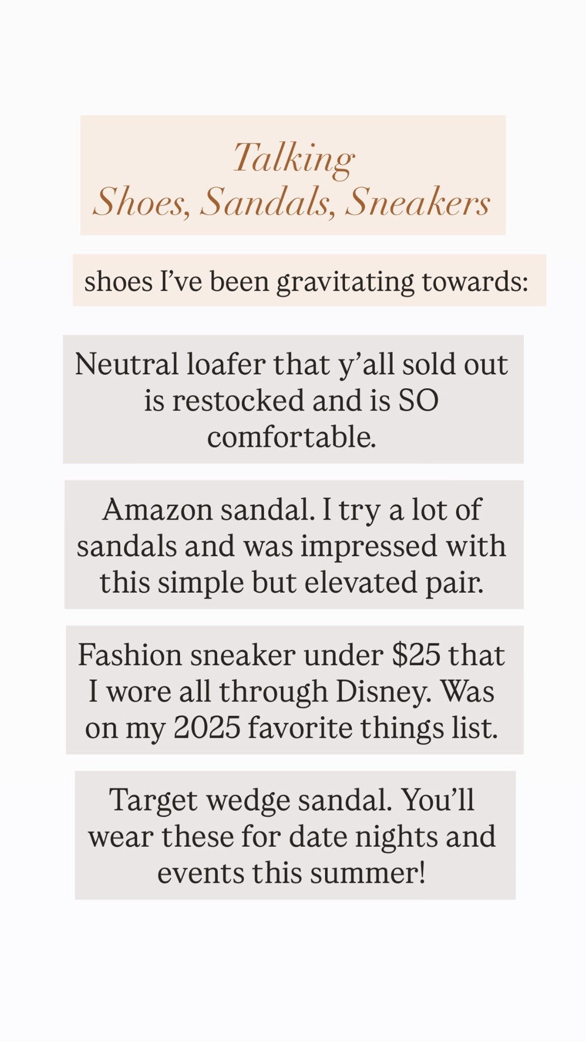 Shoes sandals and sneakers I’ve been gravitating towards this spring

#LTKootd #LTKmomlife #LTKstorytime