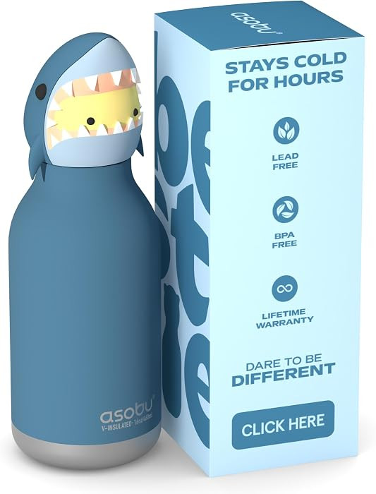 asobu Bestie Bottle Limited Edition Collectible Kids Water Bottle with Animal Character Lid 16oz ... | Amazon (US)
