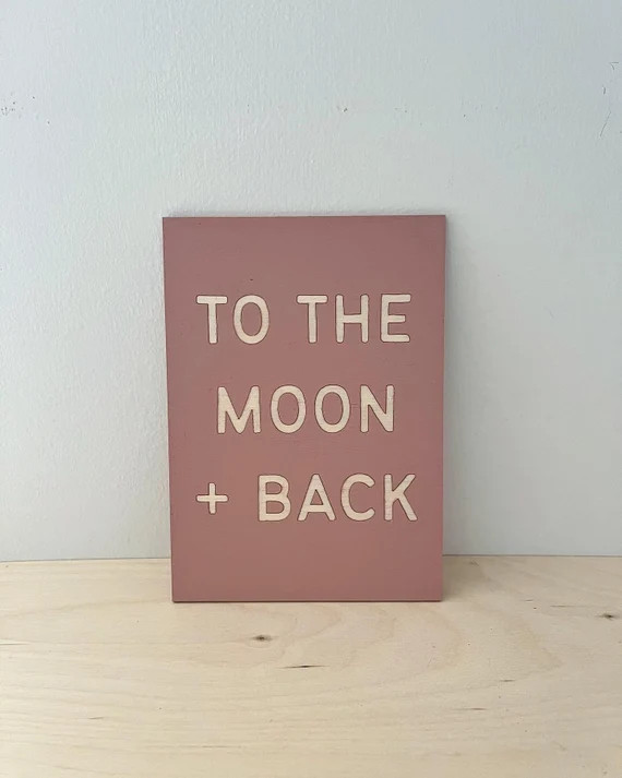 I Love You to the Moon and Back Wall Hanging Wall Art for - Etsy | Etsy (US)