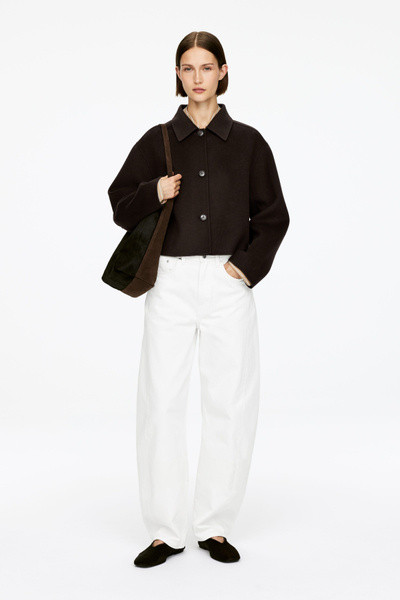 Doublé Wool-Blend Overshirt – Dark Brown – Women – ARKET EU | Arket EU