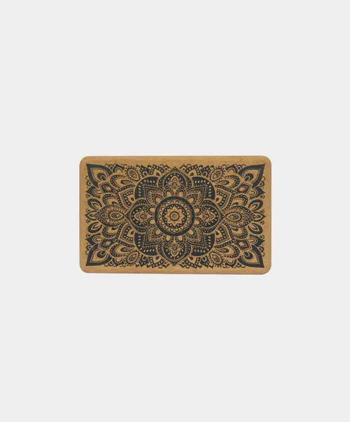 Yoga Design Lab Cork Yoga Block in Mandala Black at Nordstrom | Nordstrom