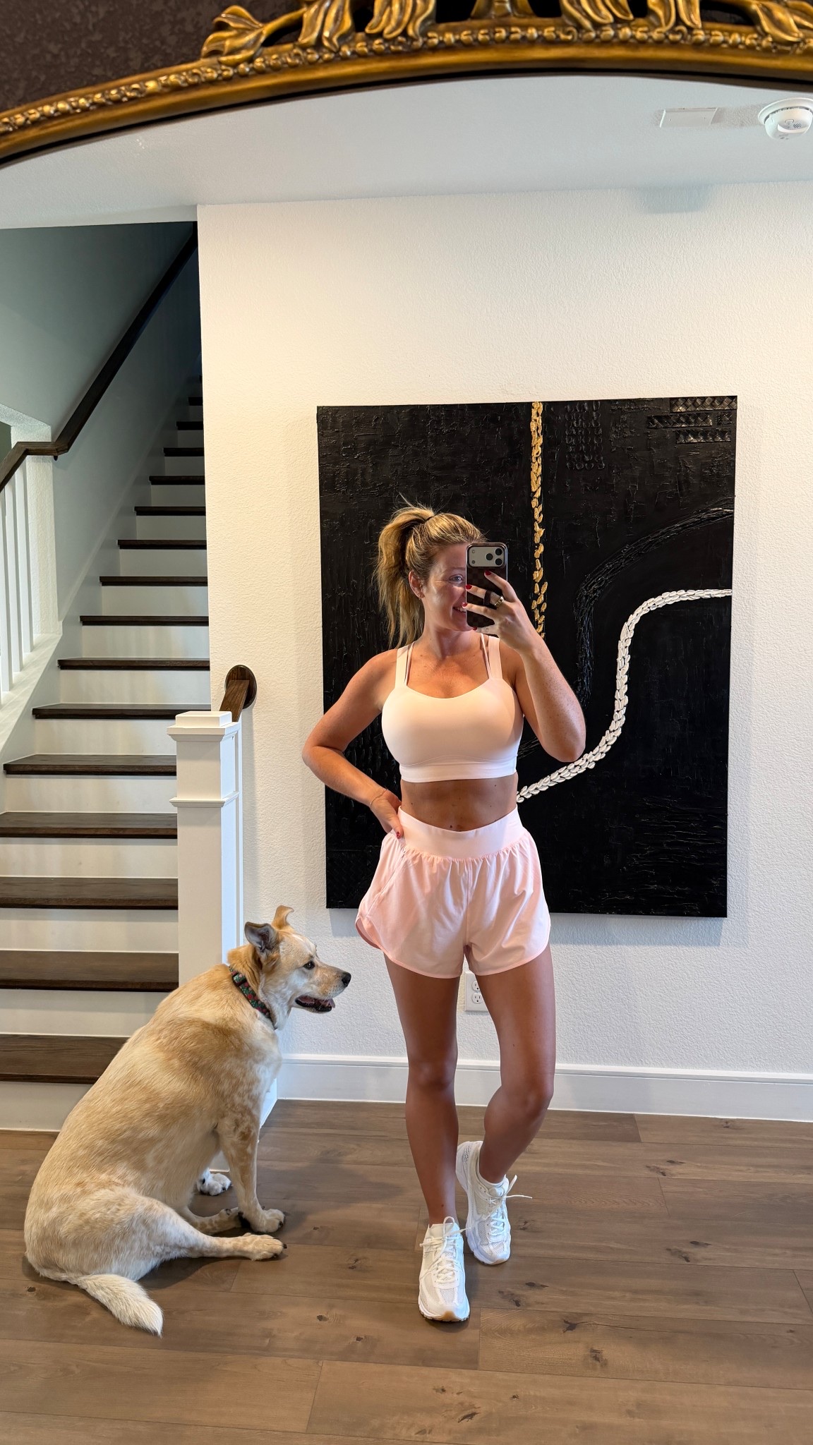 Today’s walking outfit - did 4 miles total 

Size 8 sports bra. Size large shorts but could do a medium now 

#LTKfitnessgoals #LTKActive #LTKootd