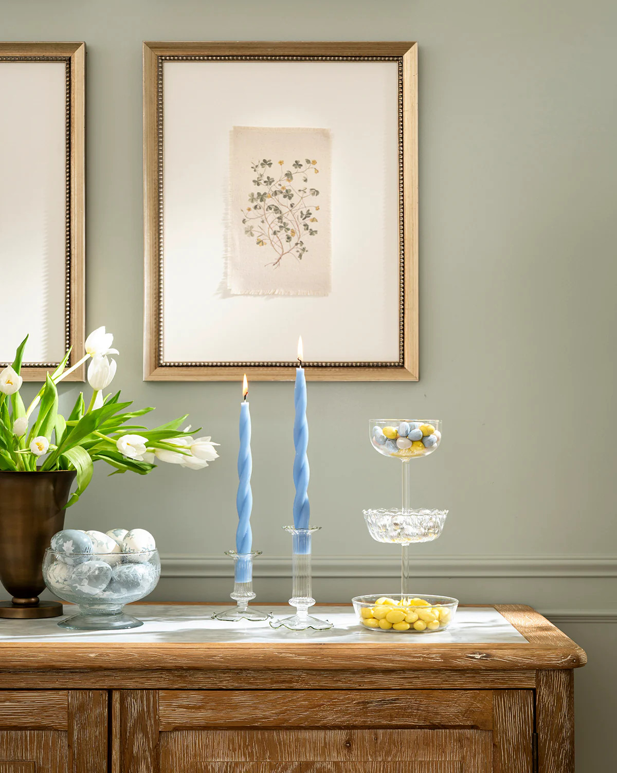 Blue Twisted Tapers (Set of 2) | McGee & Co. (US)