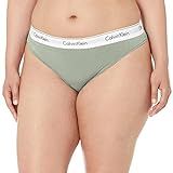 Calvin Klein Women's Modern Cotton Thong Panty, Sage Meadow, Medium | Amazon (US)