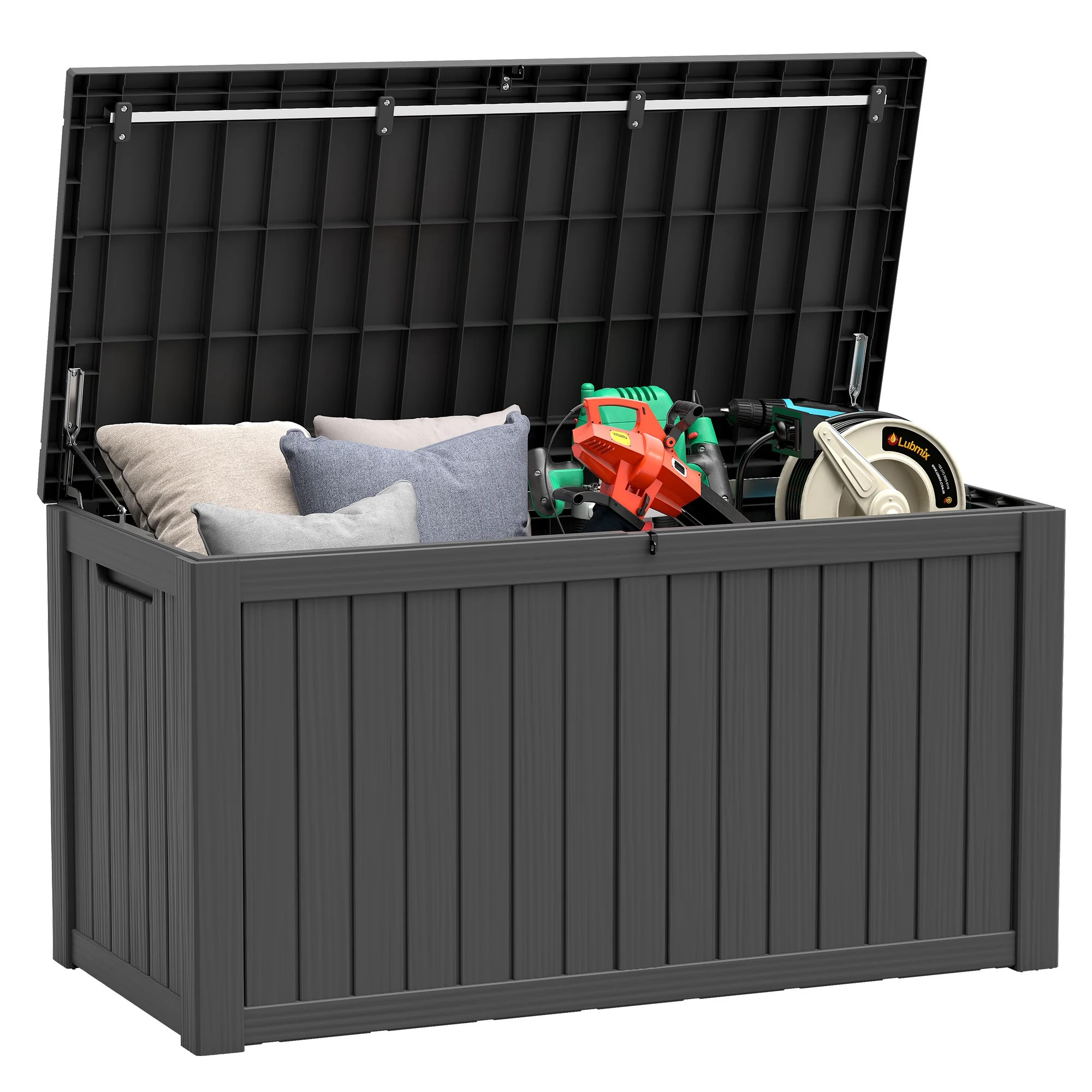 Bifanuo 150 Gal Deck Storage Box - Waterproof Resin - Black | Walmart (US)