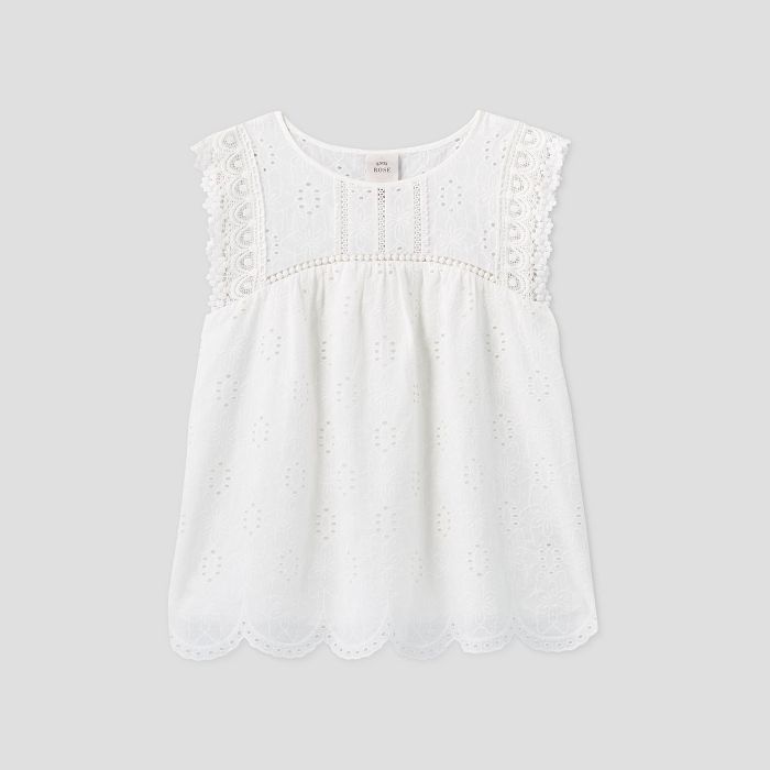 Women's Sleeveless Eyelet Blouse - Knox Rose™ | Target