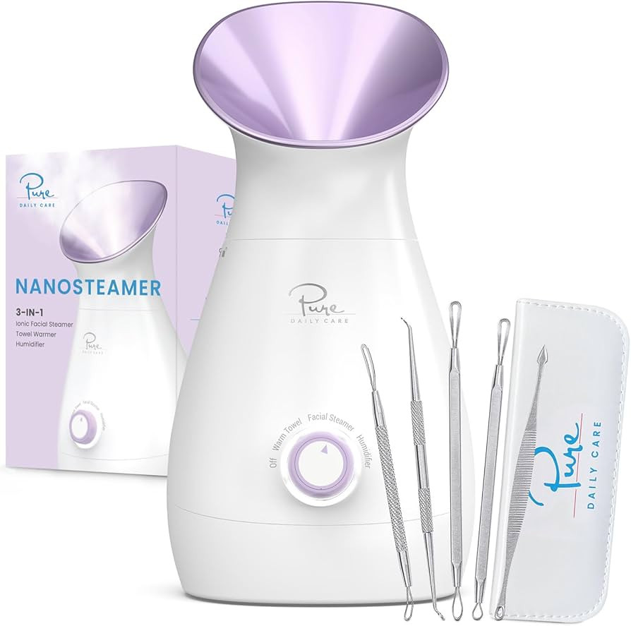 NanoSteamer Large 3-in-1 Nano Ionic Facial Steamer with Precise Temp Control - Humidifier - Unclo... | Amazon (US)