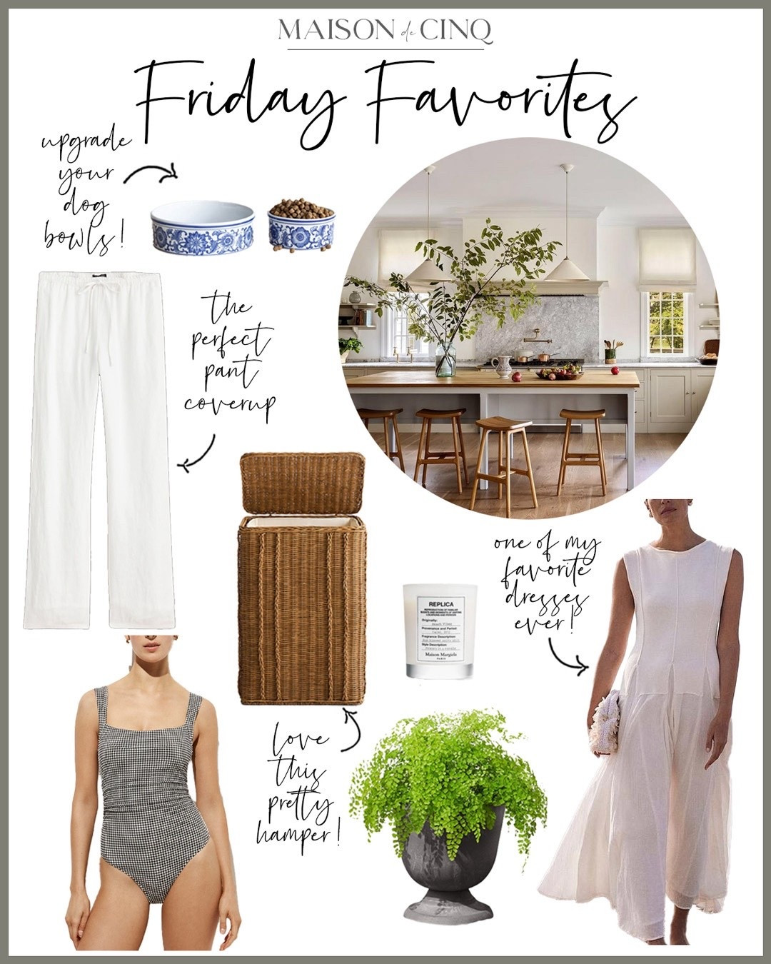 This week on Friday Favorites we’ve got the prettiest vacation dresses, laundry room upgrades like adorable dog bowls and the prettiest hamper ever, sun hats, cover ups, and more!

Home decor, spring decor, spring refresh, spring dresses, midi dress, planter, rustic stool, area rug 

#LTKHome #LTKOver40 #LTKSeasonal
