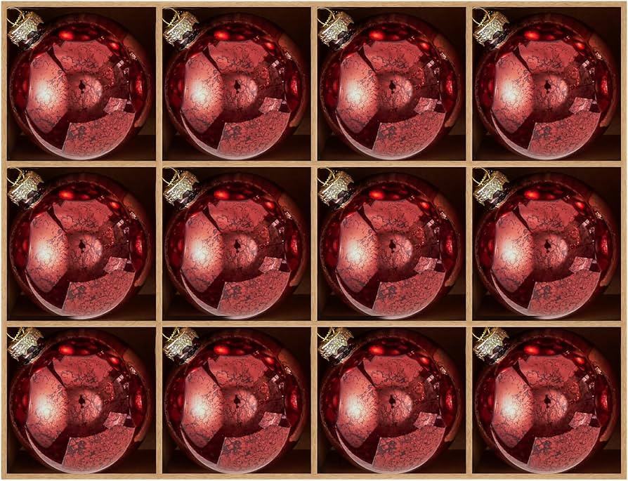 DN DECONATION Christmas Tree Decorative Hanging Ornaments, Red Mercury Glass Ball Set, 3.14” Tr... | Amazon (US)