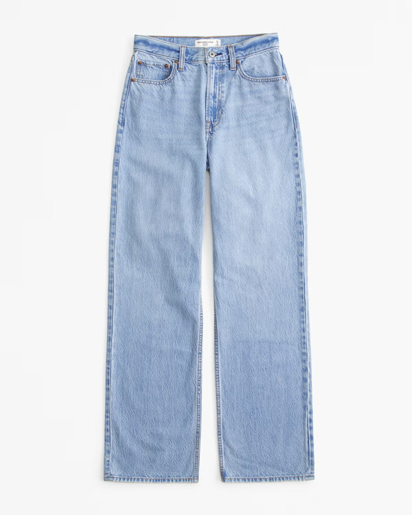 Women's High Rise Loose Jean | Women's Bottoms | Abercrombie.com | Abercrombie & Fitch (US)