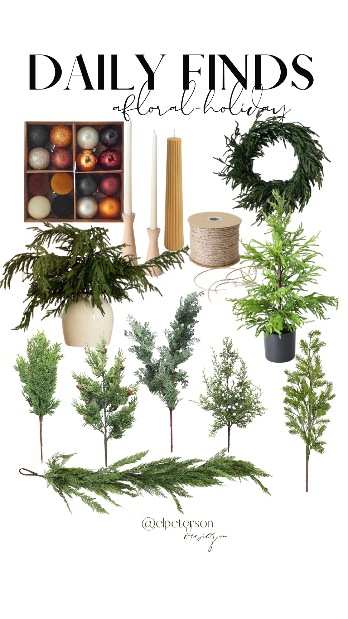 Afloral 
Wreathes
Stems
Garland

#LTKunder50 #LTKhome #LTKHoliday