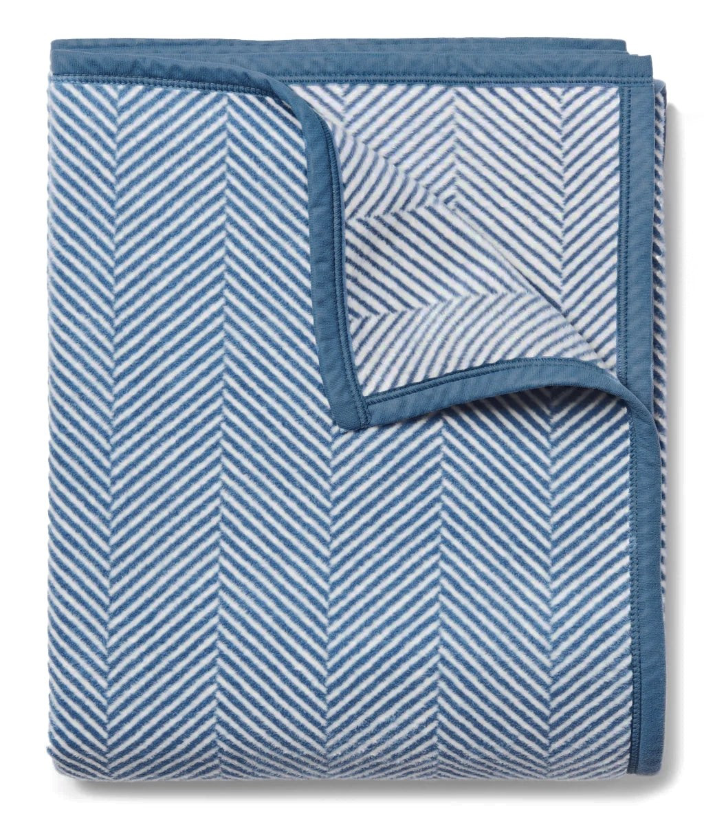 Harborview Herringbone Light Blue Blanket | ChappyWrap