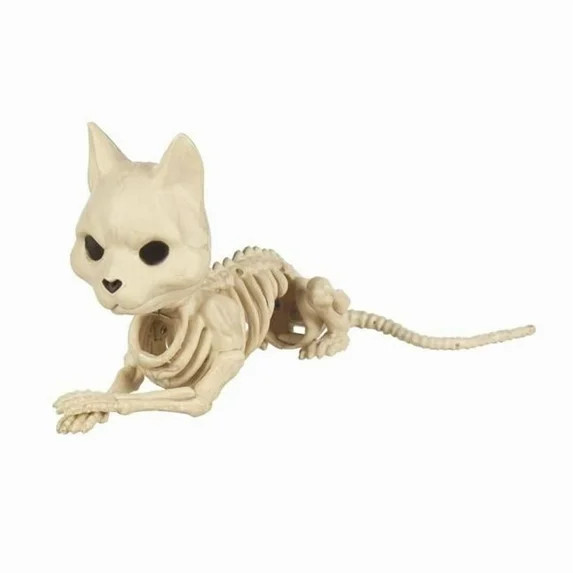 Seasons  6.5 in. Skeleton Cat Halloween Decor | Walmart (US)