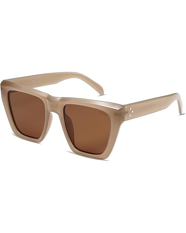 SOJOS Vintage Oversized Square Cat Eye Polarized Sunglasses for Women Trendy Fashion Cateye Style... | Amazon (CA)