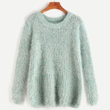Fuzzy Chunky Knit Sweater | SHEIN