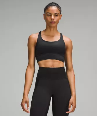 lululemon Energy Longline Bra  Medium Support, B-D Cups Foil | Lululemon (UK)