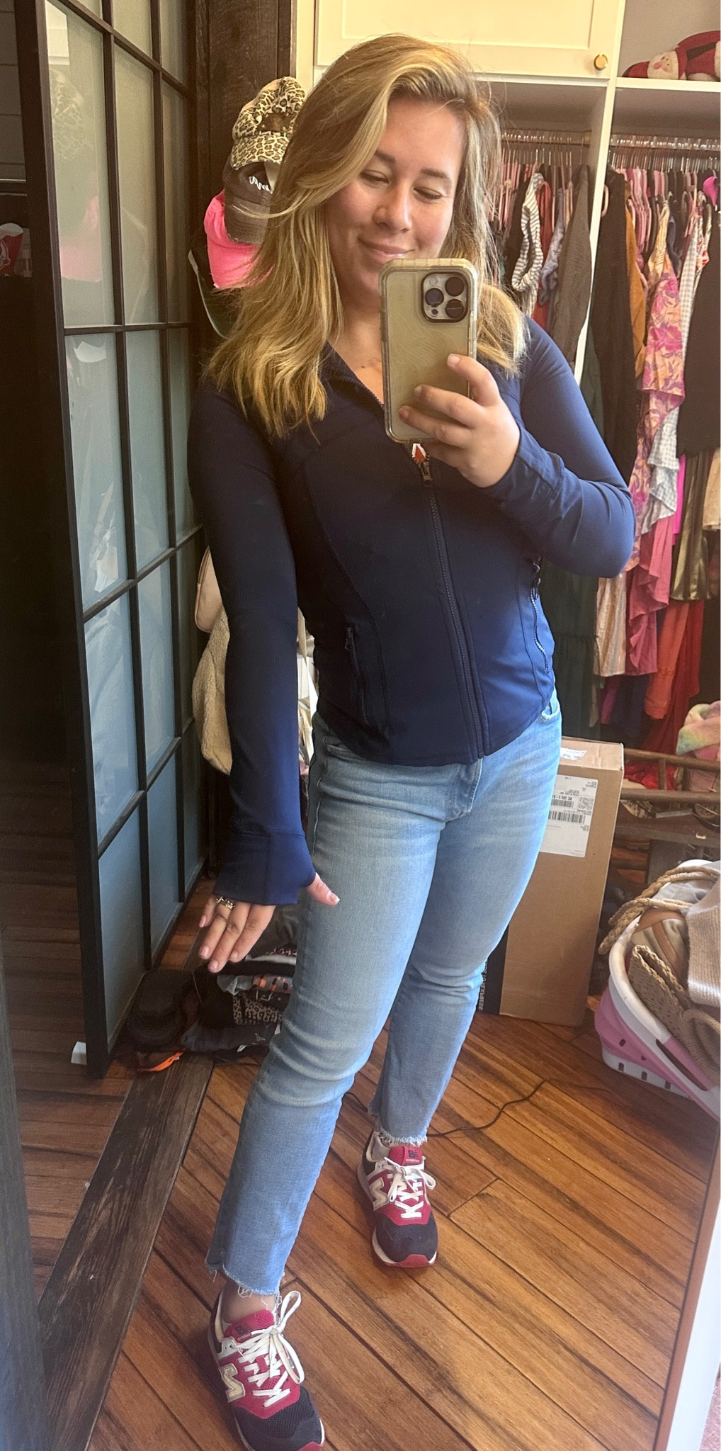 Lululemon define jacket look-a-like for a quarter of the price! I’m wearing size medium. Runs tight and fitted.

Size 8/10 in Lululemon tops 

Jeans are Mother and fit like a glove. Size 26. 

#LTKfitness #LTKGiftGuide #LTKfindsunder50