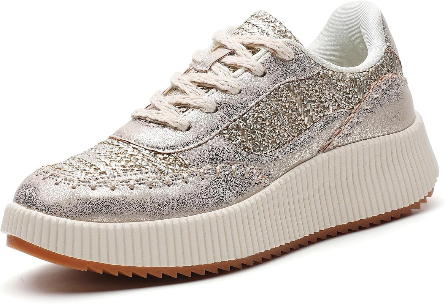 Women’s Chunky Platform Sneakers | Orthopedic Walking Shoes with Arch Support | Breathable Knit... | Walmart (US)