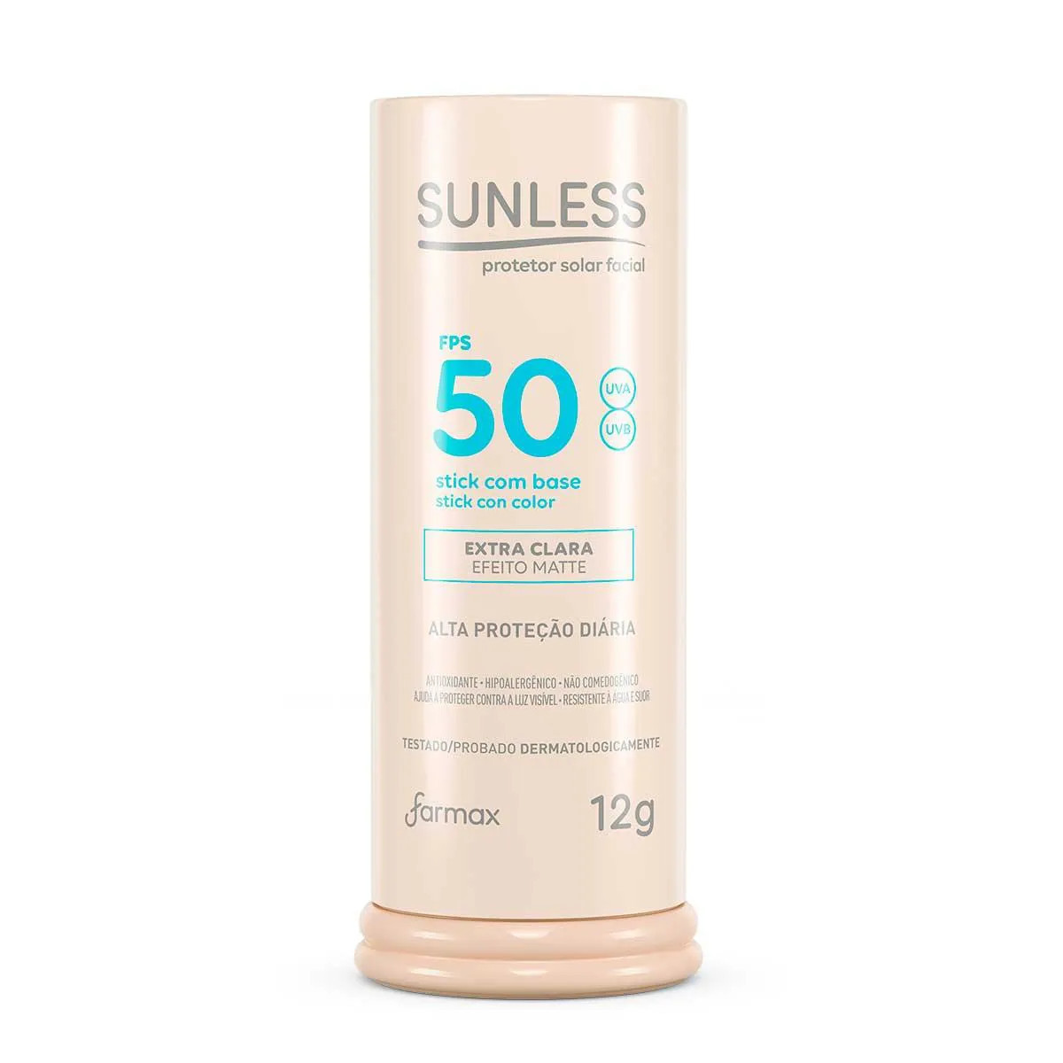 Protetor Solar Facial Stick Fps 50 Sunless Extra Clara 12G | DrogaRaia (BR)