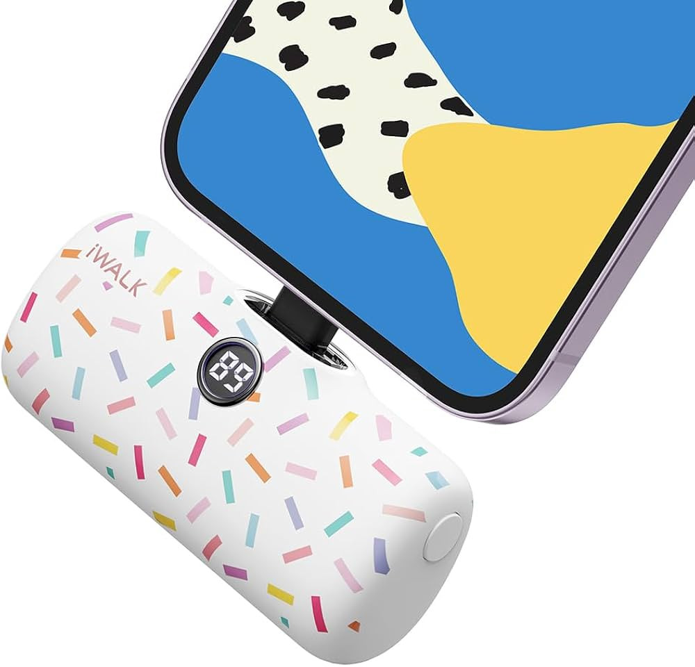 iWALK Small Portable Charger with Pattern, 4800mAh Colorful Mini Power Bank PD Fast Charging Cute... | Amazon (US)