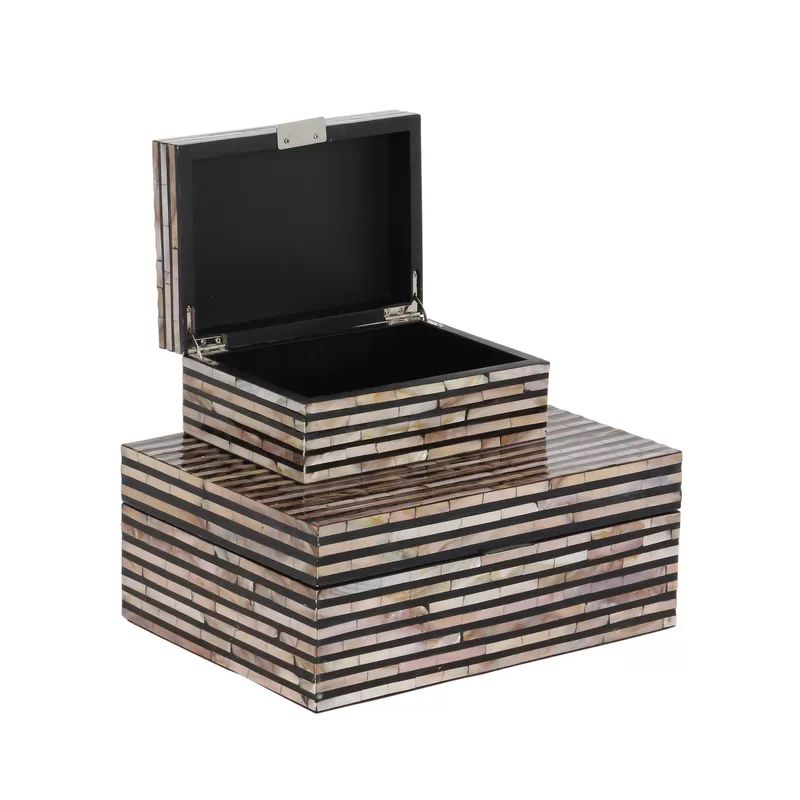 Ronan 2 Piece Mother of Pearl Inlay Decorative Box Set | Wayfair North America