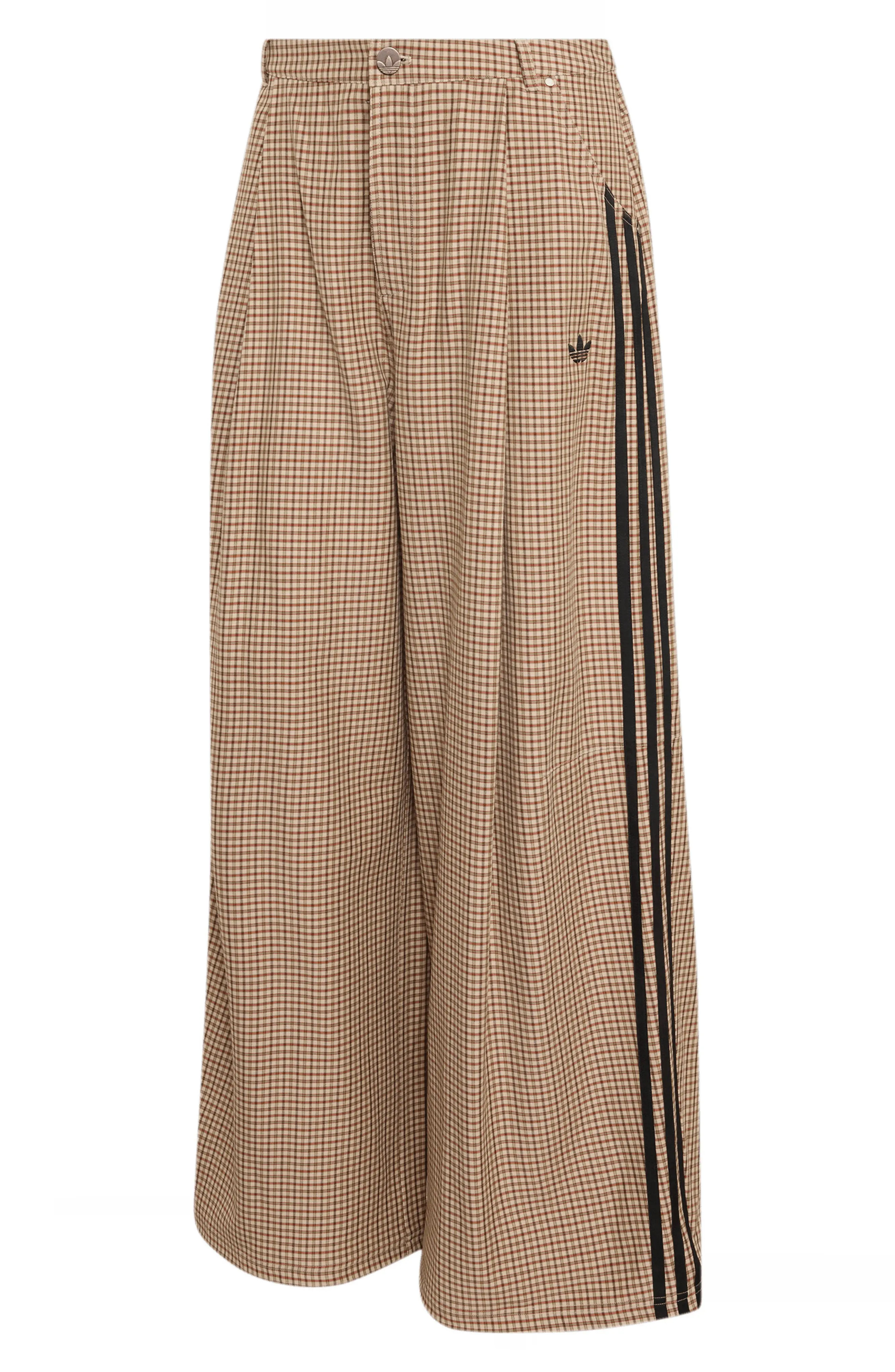 adidas Originals Check Wide Leg Trousers (Women) | Nordstrom | Nordstrom
