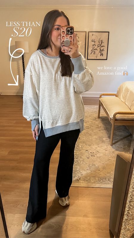 Loving this oversized crew neck sweatshirt! Comes in lots of colors. This color is less than $20. Such a steal! 

#LTKsalealert #LTKstyletip