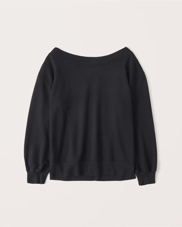 Women's Off-The-Shoulder Sweatshirt | Women's New Arrivals | Abercrombie.com | Abercrombie & Fitch (US)