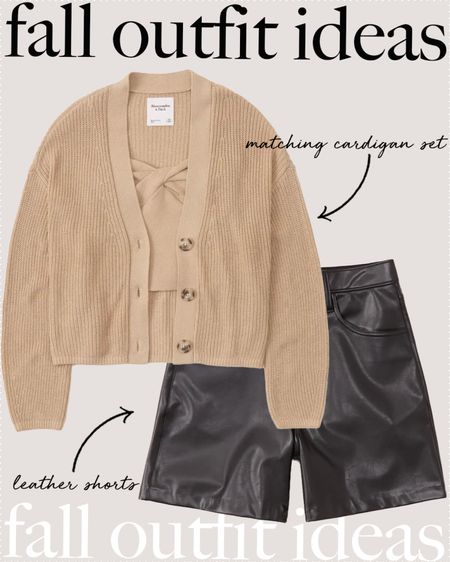leather shorts, cardigan, fall style, fall fashion, fall ootd

#LTKstyletip #LTKunder100 #LTKSeasonal