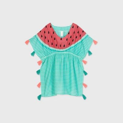 Girls' Watermelon Cover Up - Cat & Jack™ Aqua | Target